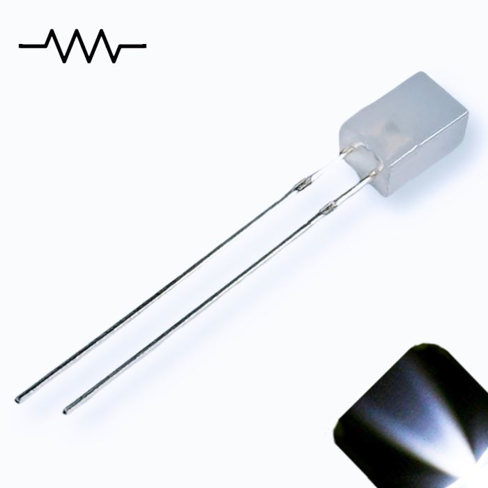 12v 5mm Cube Frosted Lens LED - Cool Clear White LED - Ultra Bright (7v-15v)