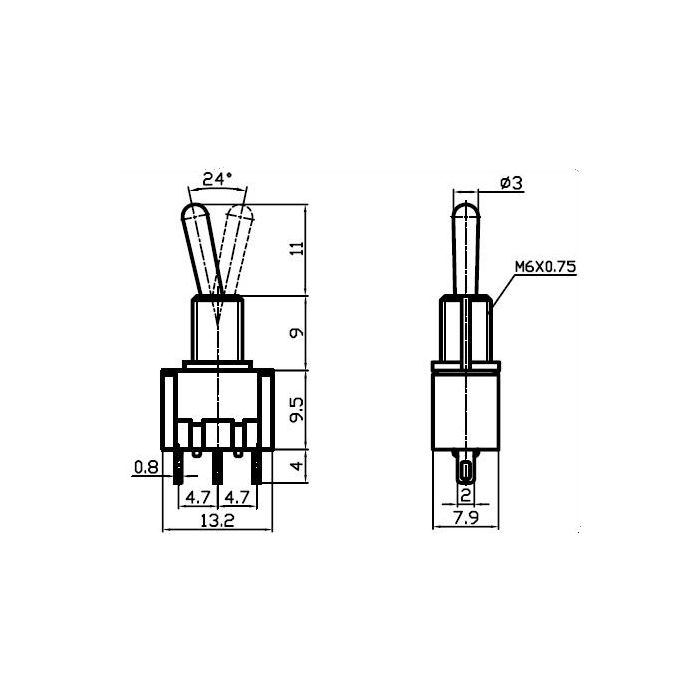 SPDT - Mini Toggle Switch