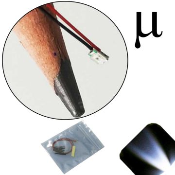 12v 0805 Chip / Micro SMD Wide Angle Pre-Wired Cool / Clear White LED - Ultra Bright - 5 Pack - (10v, 11v, 12v, 13v, 14v, 15v, 16v, 17v, 18v)
