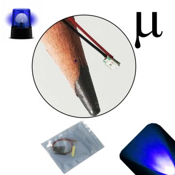 12v 0807 / 0805 Micro 1.5Hz Flashing SMD Wide Angle Pre-Wired Blue LED - Ultra Bright - 5 Pack - (10v, 11v, 12v, 13v, 14v, 15v, 16v, 17v, 18v)