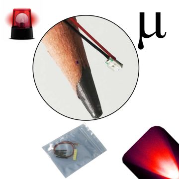 12v 0807 / 0805 Micro 1.5Hz Flashing SMD Wide Angle Pre-Wired Red LED - Ultra Bright - 5 Pack - (10v, 11v, 12v, 13v, 14v, 15v, 16v, 17v, 18v)