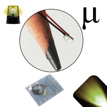 12v 0807 / 0805 Micro 1.5Hz Flashing SMD Wide Angle Pre-Wired Warm / Soft White LED - Ultra Bright - 5 Pack - (10v, 11v, 12v, 13v, 14v, 15v, 16v, 17v, 18v)