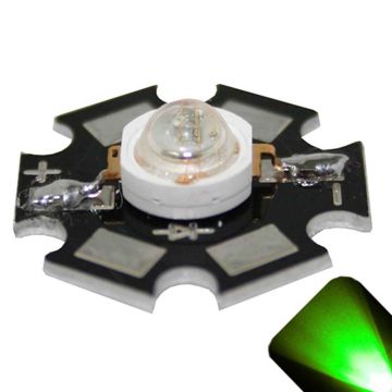 3 Watt High Power Star LED - Green