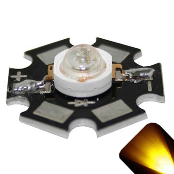 3 Watt High Power Star LED - Yellow / Gold