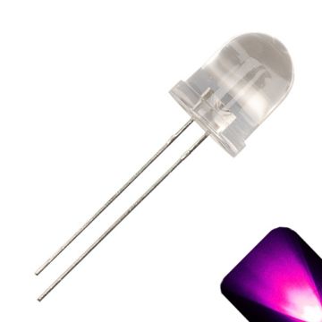 10mm Round Top Pink LED -  Ultra Bright