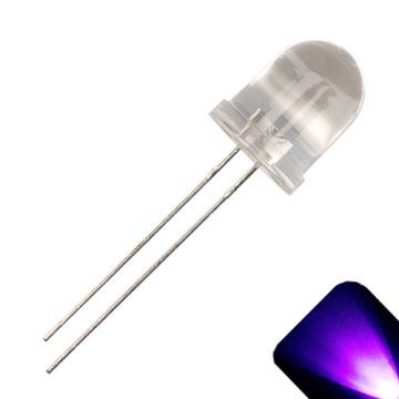 10mm Round Top UV / Purple LED -  Ultra Bright
