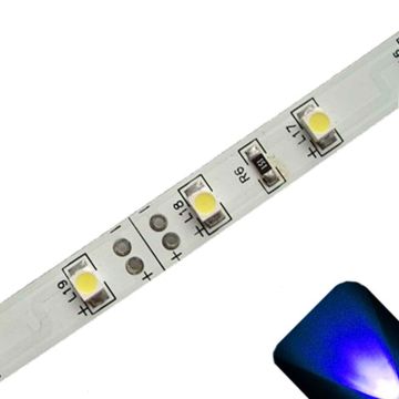 Blue - PLCC2/3528 12V LED Strip - Adhesive Backing - 5m Roll / Reel