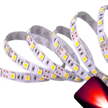 Red - PLCC6/5050 12V LED Strip - Adhesive Backing - 5cm Section