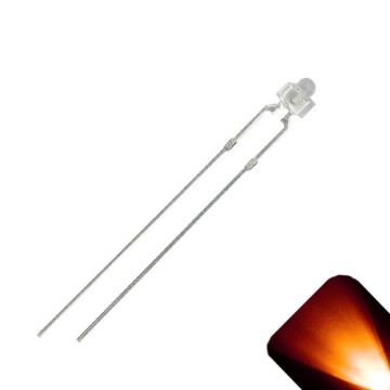 1.8mm / 2mm Round Top Amber / Orange LED - Ultra Bright