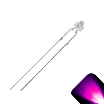 1.8mm / 2mm Round Top Pink LED - Ultra Bright