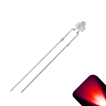 1.8mm / 2mm Round Top Red LED - Ultra Bright
