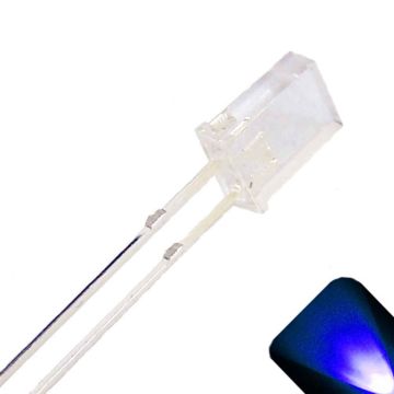 2x5x7mm Rectangle Wide Angle Blue LED