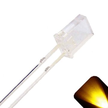 2x5x7mm Rectangle Wide Angle Yellow / Gold LED