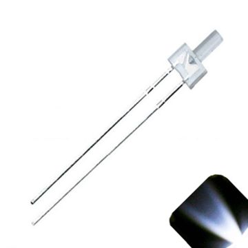 2mm Tower Cool Clear White LED - Ultra Bright