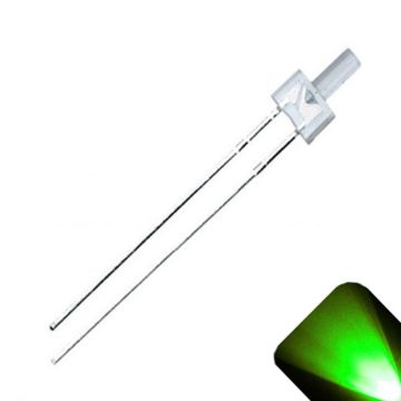 2mm Tower Pure Green LED - Ultra Bright