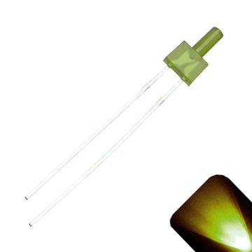 2mm Tower Diffused Yellow / Gold LED - Ultra Bright