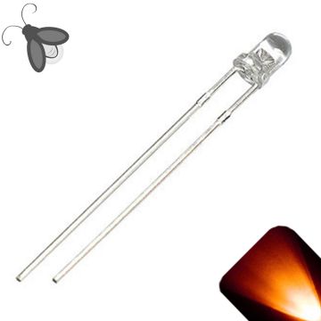 3mm Round Top Orange / Amber Breathing / Fading LED - Super Bright