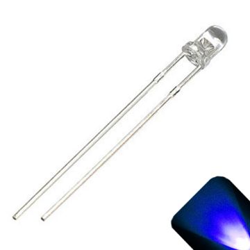 3mm Round Top Blue LED - Ultra Bright
