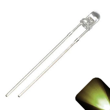 3mm Round Top Warm / Soft White LED - Ultra Bright