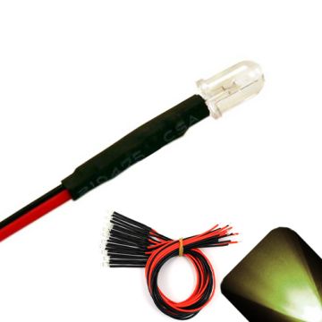 5mm 6v Pre-Wired Warm / Soft White LED - Ultra Bright (4v, 5v, 6v)