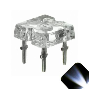 5mm Flat Piranha Cool / Clear White LED - Ultra Bright Superflux