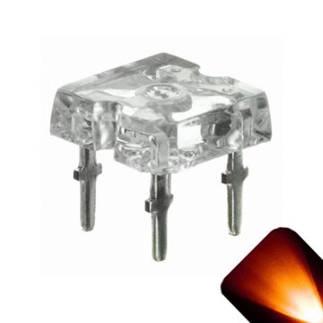 5mm Flat Piranha Amber / Orange LED - Ultra Bright Superflux