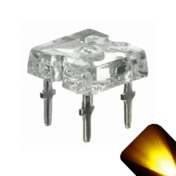 5mm Flat Piranha Yellow / Gold LED - Ultra Bright Superflux