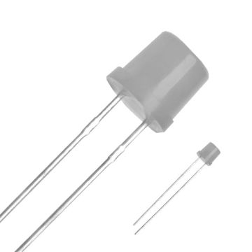 5mm Diffused Flat Top Wide Angle Cool / Clear White LED - Wide Angle