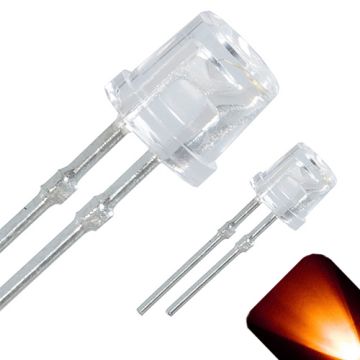 5mm Flat Top Wide Angle Orange / Amber LED - Wide Angle
