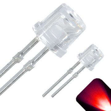 5mm Flat Top Wide Angle Red LED - Wide Angle