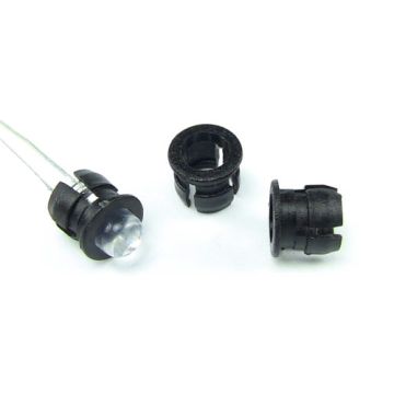 5mm LED Bezel / Holder - Black (plastic)
