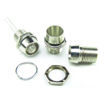 5mm LED Bezel / Holder - Chrome / Silver (metal) 