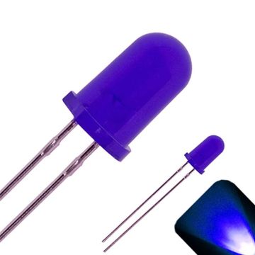 5mm Round Top Diffused Blue LED - Ultra Bright