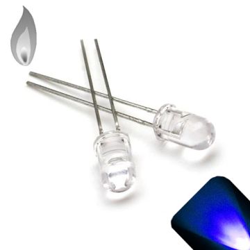 5mm Round Top Blue Candle / Flicker LED - Super Bright