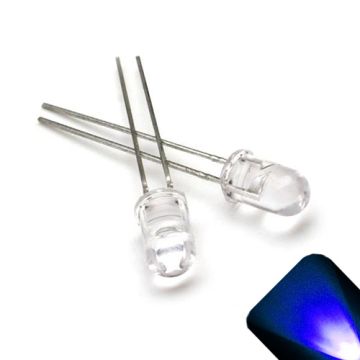 5mm Round Top Blue LED -  Ultra Bright