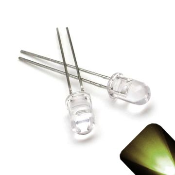 5mm Round Top Warm / Soft White LED -  Ultra Bright