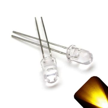 5mm Round Top Yellow / Gold LED -  Ultra Bright