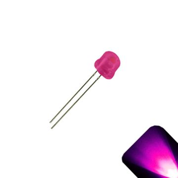 5mm / 4.8mm Diffused Straw Hat Wide Angle Pink LED - Wide Angle