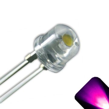 5mm Straw Hat Wide Angle Pink LED - Ultra Bright