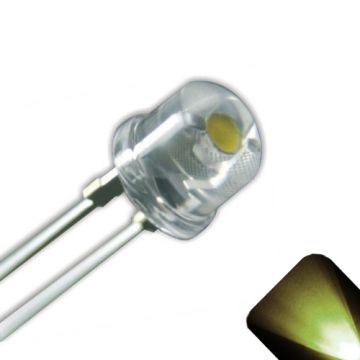 5mm Straw Hat Wide Angle Warm / Soft White LED - Ultra Bright