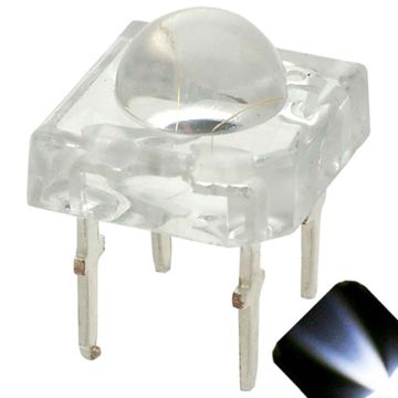 5mm Piranha Cool / Clear White LED - Ultra Bright Superflux