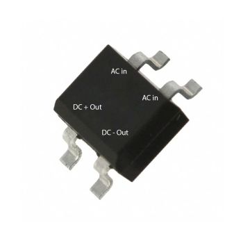 MB1S Bridge Rectifier – 70v 500mA (0.5A) – Convert AC/DCC to DC