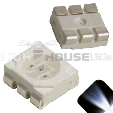 PLCC-6 SMD Clear / Cool White - Ultra Bright 5050 LED