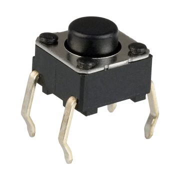 6x6x5mm Momentary Tactile Push Button Switch — 4-Pin Through-Hole