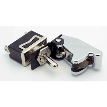 Switch / Toggle Safety Cover or Guard - Silver / Chrome