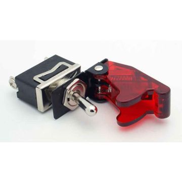 Switch / Toggle Cover or Guard - Translucent / Clear Red