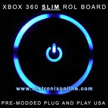 Custom Xbox 360 SLIM Ring of Light (ROL or RF Module) Pre-Modded - Blue
