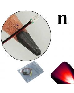 12v 0603 Nano SMD Wide Angle Pre-Wired Red LED - Ultra Bright - 5 Pack - (10v, 11v, 12v, 13v, 14v, 15v, 16v, 17v, 18v)