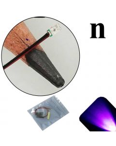 12v 0603 Nano SMD Wide Angle Pre-Wired UV / Purple LED - Ultra Bright - 5 Pack - (10v, 11v, 12v, 13v, 14v, 15v, 16v, 17v, 18v)