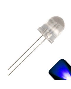 10mm Round Top Blue LED -  Ultra Bright
